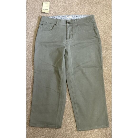 IZOD Pants - Izod Womens Cropped Capri Jeans Pants Size 6 Olive Green